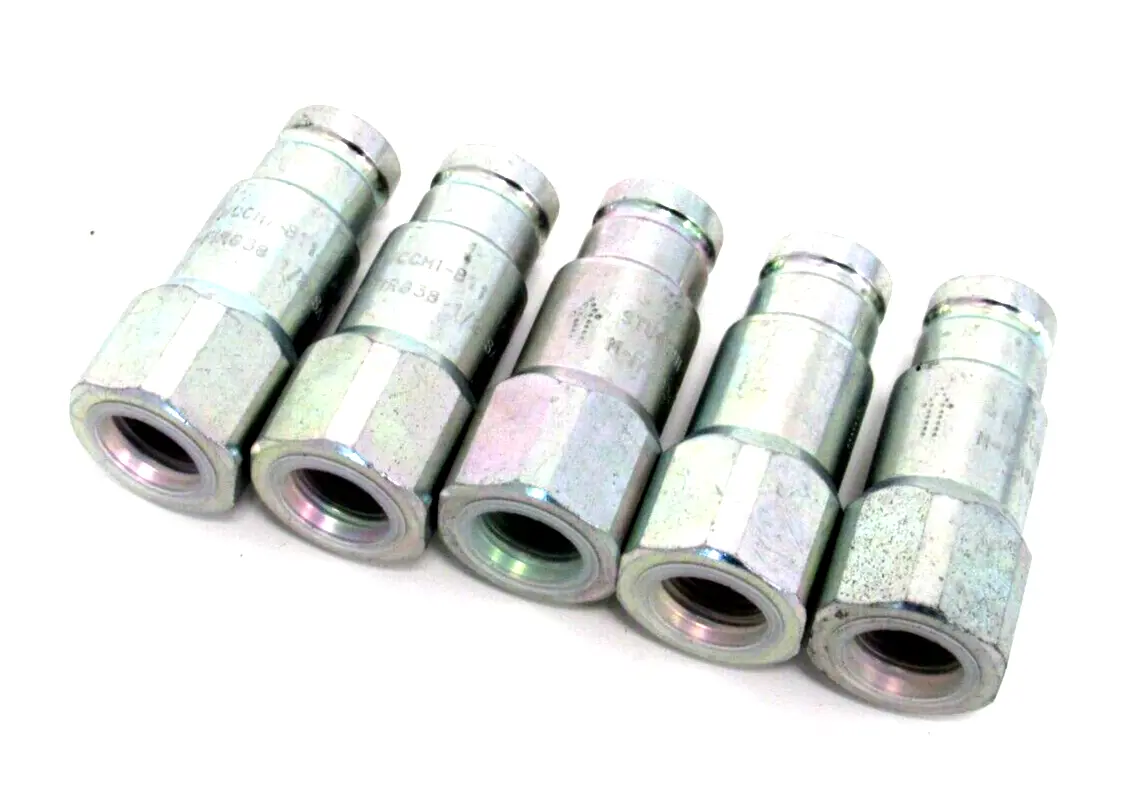 NEW LOT OF 5 STUCCHI M-FIRG38 FLAT FACE COUPLER 1/2"