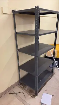 Steel Industrial Shelving Unit with 5 Adjustable Shelves