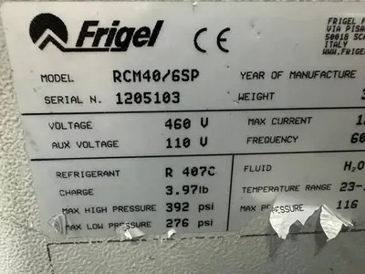 Used 2012 FRIGEL RCM40/6 SP Temperature Controls Massachusetts US | Absolute Machinery #1349138