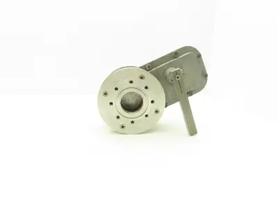 Vacuum Research Company S482 2" Flanged Knife Manual Gate Valve Rubber Seat