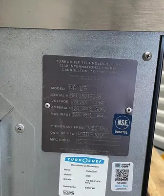 USED TURBOCHEF NGCD6
