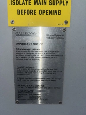 650L Gallenkamp Enviro Cabinet Pg660/C