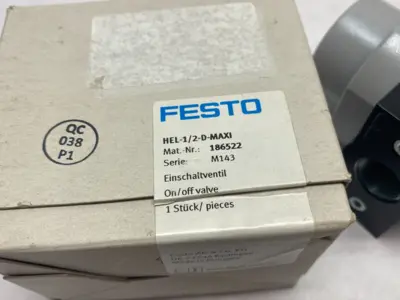USED FESTO PNEUMATIC ON/OFF VALVE 3-16BAR 1/2" PORTS