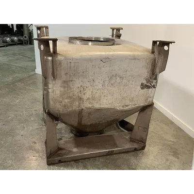 Used 1000 Liter (35 cu. Ft) IBC Matcon Stainless Steel Portable Tote Bin