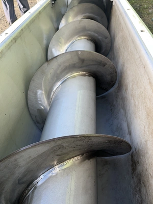Stainless Steel U section  Conveyor 400 mm dia 450 x 7m long