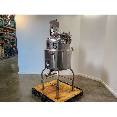 Used Alloy Fab Inc Stainless Steel Jacketed Kettle Mix Tank 36 Gallon