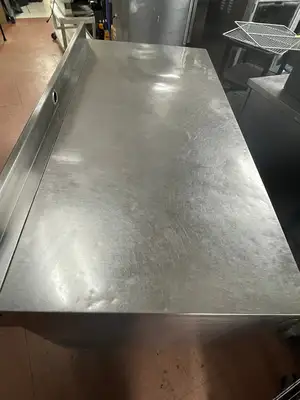 Used Randell Used 72" Randell 9235-32 Stainless 2 Door Worktop Refrigerator with Casters 120V Worktop Refrigerators Illinois US | Falcon Restaurant Supply #1375730