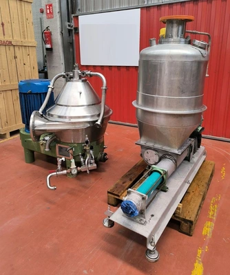 (4) Westfalia SC 35-36-177 Hydrostop clarifier centrifuges, 316SS.