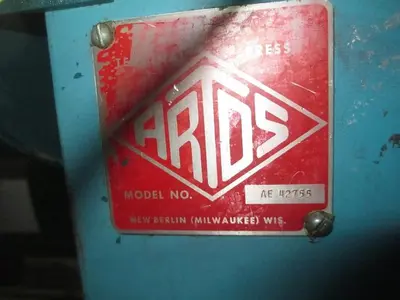 0609-230 Artos Back Flywheel Terminal Cut-Off Press, Model AE 42755