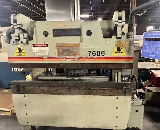 Used 1998 ACCURPRESS 7606 Press Brakes Illinois US | Lion Machinery #540989