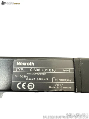 Used REXROTH 0608701016 Servo Motors Kentucky US | Industrial Parts R Us Inc. #1495000