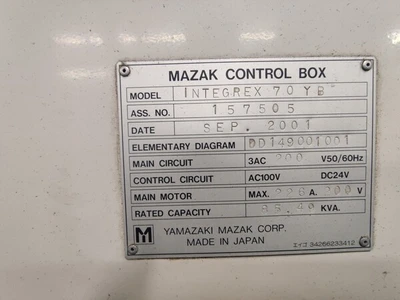 USED 2001 MAZAK INTEGREX-70YB