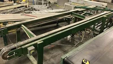 53 INCH x 14 FT LONG DOUBLE BELT INCLINE CONVEYOR