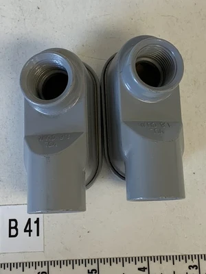 GENERIC PVC CONDUIT BODY E121488 1/2" SLB USED(Lot Of 2) FAST SHIPPING!