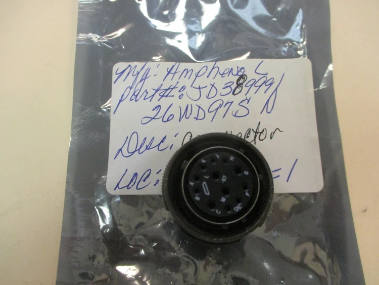 New | in-Stock Amphenol JD38999/26WD97SN Cable & Wire Arizona US | ASSET CONVERSION SPECIALISTS, INC. #306467