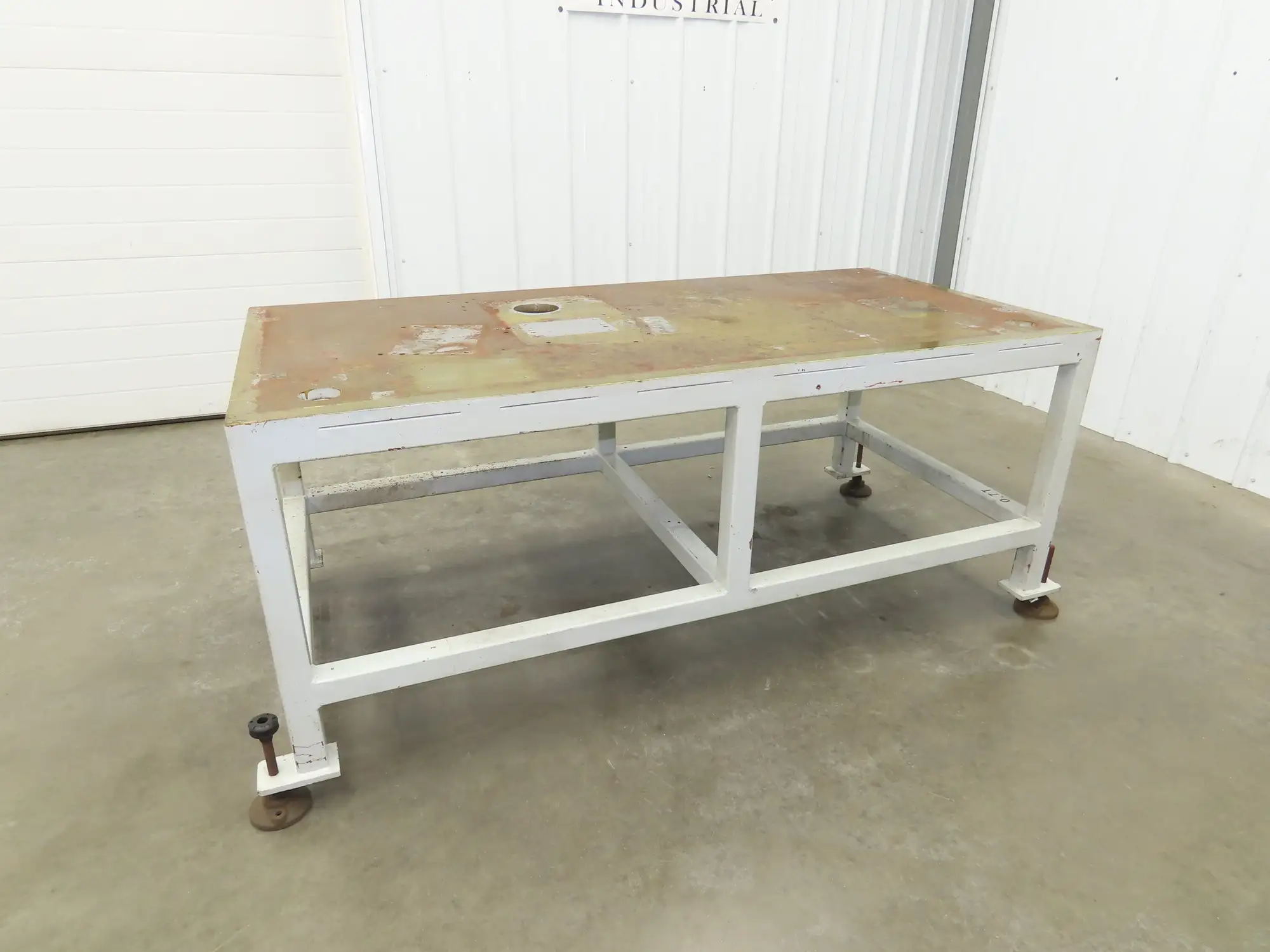 5/8" Steel Top Machine Base Welding Table Work Bench 65x31" Top 28-31" H