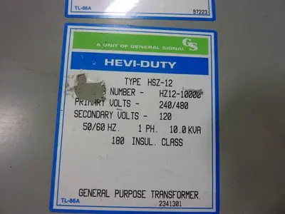 USED GENERAL SIGNAL HZ12-10000