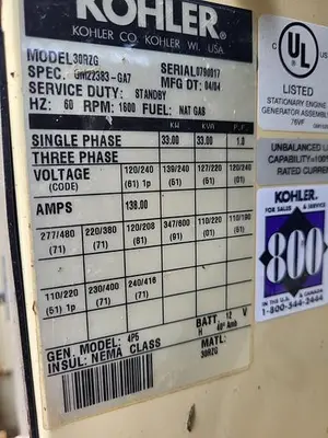 USED 2004 KOHLER 30RZG