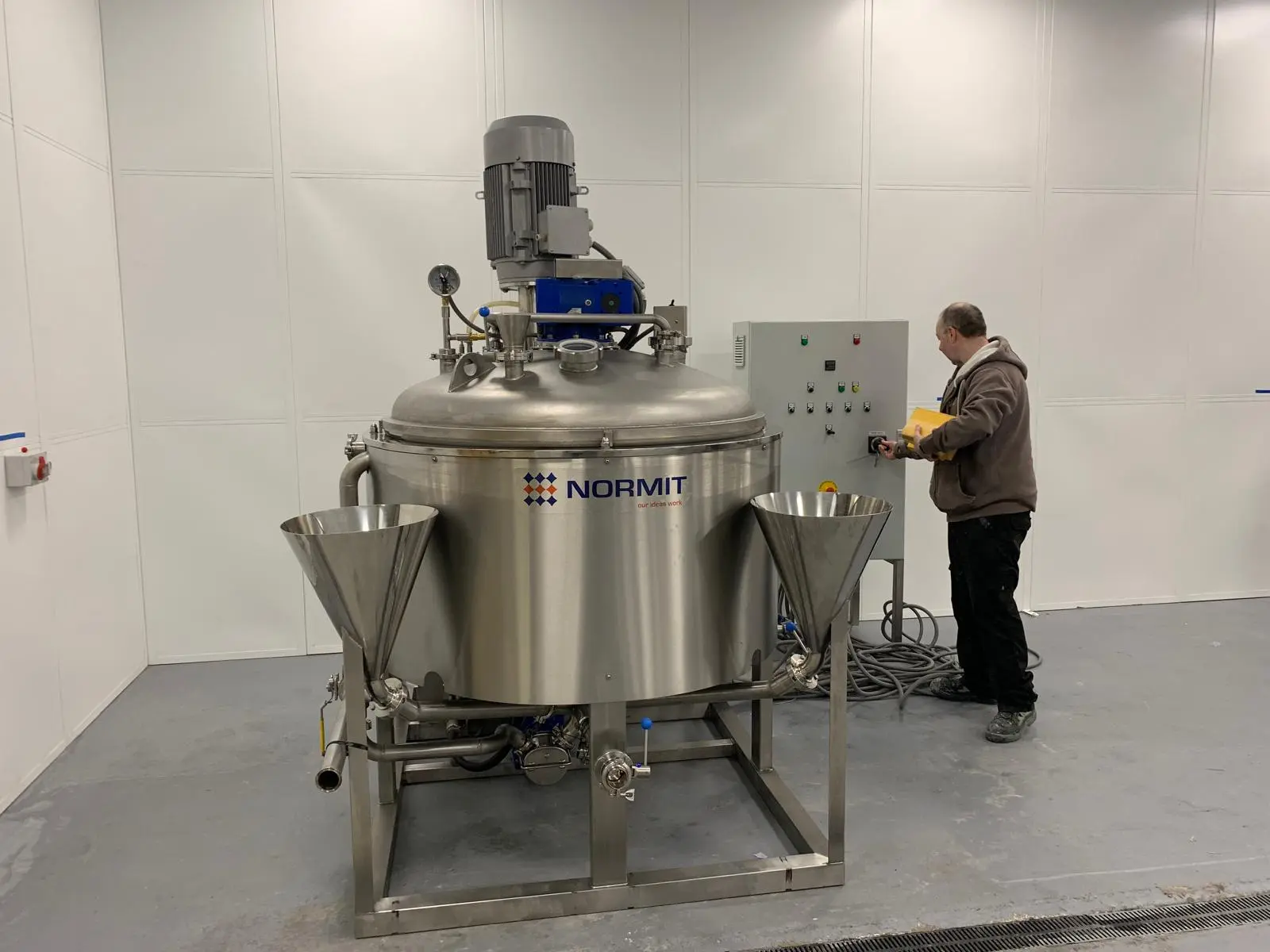 550L Normit S/S Jacketed Vacuum Homogeniser Cream & Paste Mixer VMG 650