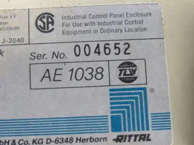 Rittal AE 1038 Electrical Enclosure 23-5/8" X 15" X 7-1/2" W/Backplate
