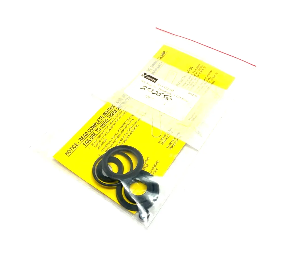 USED VEKTEK PNEUMATIC SEAL O-RING KIT 1.125