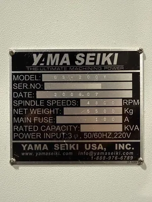 USED 2008 YAMA SEIKI GS-200Y