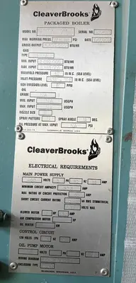 USED 2012 CLEAVER BROOKS CB700X - 200 HP