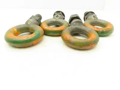 Forged Shoulder Eye Bolt 1"-7 Thread x 3" Shank w/Nut  Lot of 4