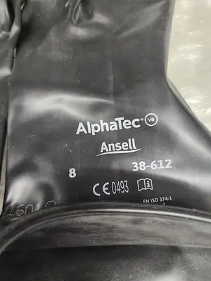 ALPHATEC 38-612 BLACK RUBBER GLOVES