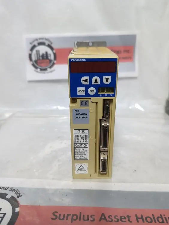 Used PANASONIC MSD 013A1XXV Industrial Controls Ohio US | Surplus Asset Holdings #1441554