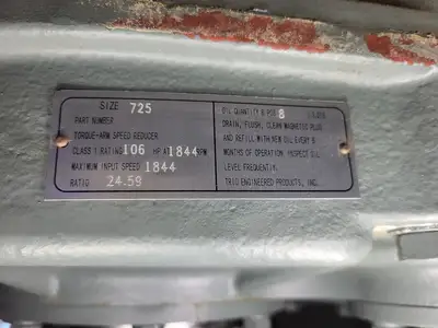 24.59 Ratio Toque-Arm Speed Reducer Size 725