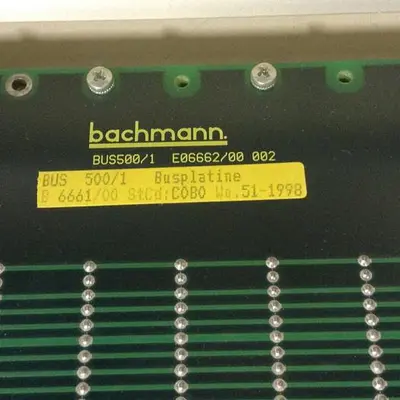 Used BACHMANN ELECTRONIC BUS 500 1 Panel Mounts Michigan US | Ideal Machinery #1252219