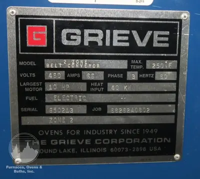 42"W x 14"H x 25'L Belt Conveyor Oven, Electric, 250-F