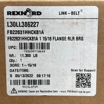 New | in-Stock Rexnord Link-Belt FB22647HHCK81A Bearings Indiana US | J&J Industrial Supply #1455749