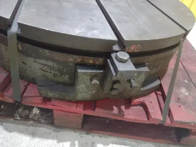 37" ROUND TROYKE T-SLOTTED MANUAL POSITIONING ROTARY TABLE: STOCK #22457