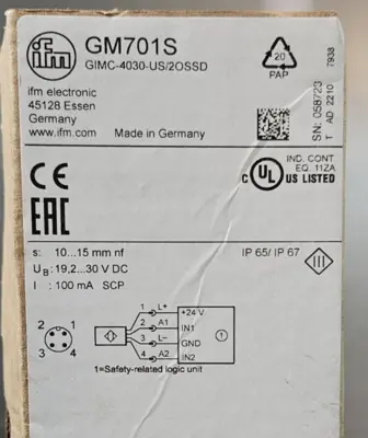 IFM GM701S Inductive Safety Sensor (BIN435)