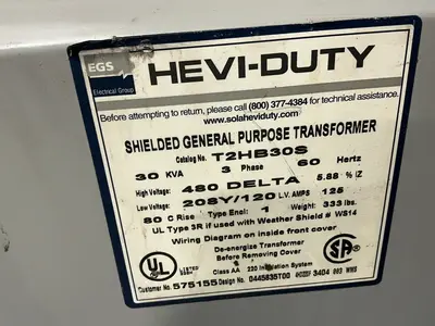 Used HEVIDUTY T2HB30S Distribution Transformers Ohio US | HGR 24 #1542152