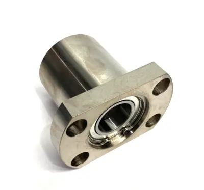 USED MISUMI FLANGED HOUSED DOUBLE BEARING, RETAINED, ROUND