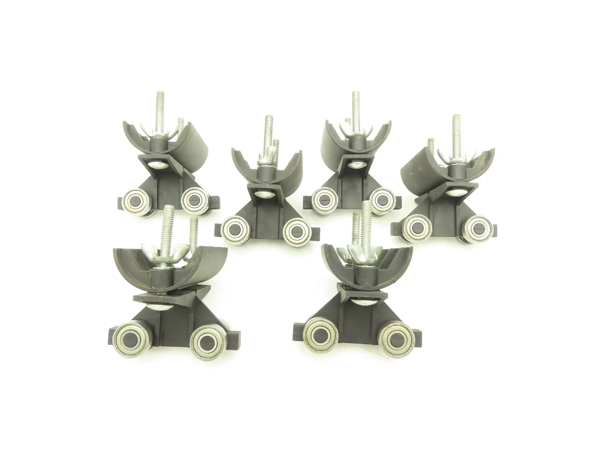 Festoon Flat Cable Trolley Plastic w/Steel Wheels 2" Cable  Lot of 6