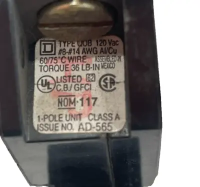 NEW SQUARE D QOB120GFI CIRCUIT BREAKER 20AMP