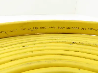 Festoon Cable Outdoor E60362H Multi-Conductor Flat Cable 4 Wire 10AWG 600V 30'