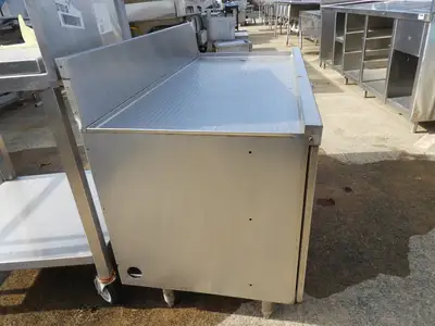 Used Falcon Restaurant Supply Used Stainless Steel Drain Board Under Counter Cabinet 48"x35"x24" - SS17 Underbar Equipment Illinois US | Falcon Restaurant Supply #1376491