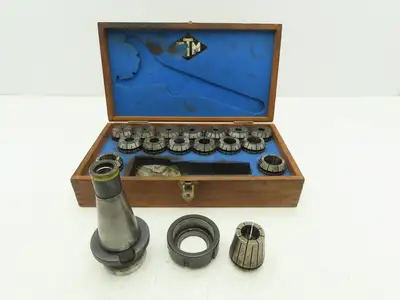 ETM ISO40 ER40 15 Collet Chuck Kit 1/8-1" With ISO40 ER40X2.156E Chuck No Wrench