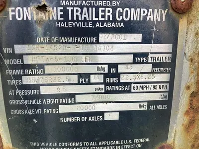 Used 2001 FONTAINE HFTW-5-1004-5FK TRAILER Flatbed Trailers Pennsylvania US | East West Machinery & Drilling #1417095