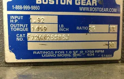 USED BOSTON GEAR F72625SB5J