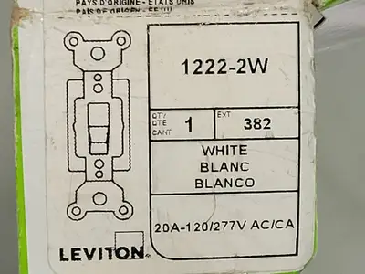 NEW LEVITON 1222-2W
