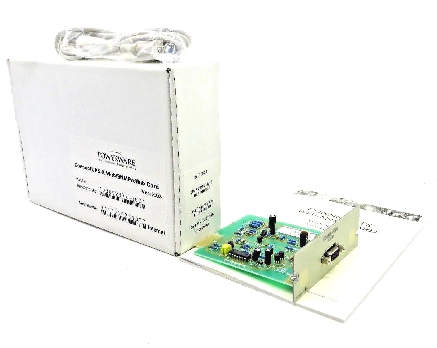 NEW EATON POWERWARE 103002974-5501 WEB/SNMP/xHUB CARD 098-15126-00-S6, 9910-2934