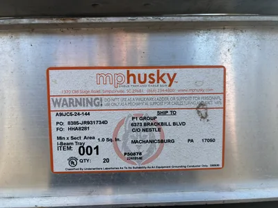 MP Husky A9IJC5-24-144 Aluminum Cable Tray | Ladder Type | 4.5″ x 24″ x 144″