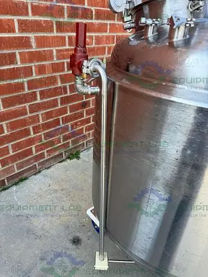 USED PRECISION STAINLESS 500 LITER STAINLESS STEEL JACKETED REACTOR  W/ 0.5 HP MIXER