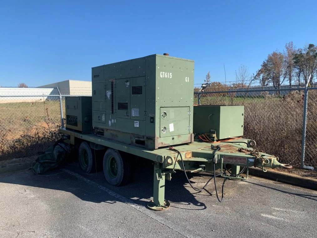 1993 Libby Dual Diesel Generator Trailer 60KW 120-420V, 200AMPS
